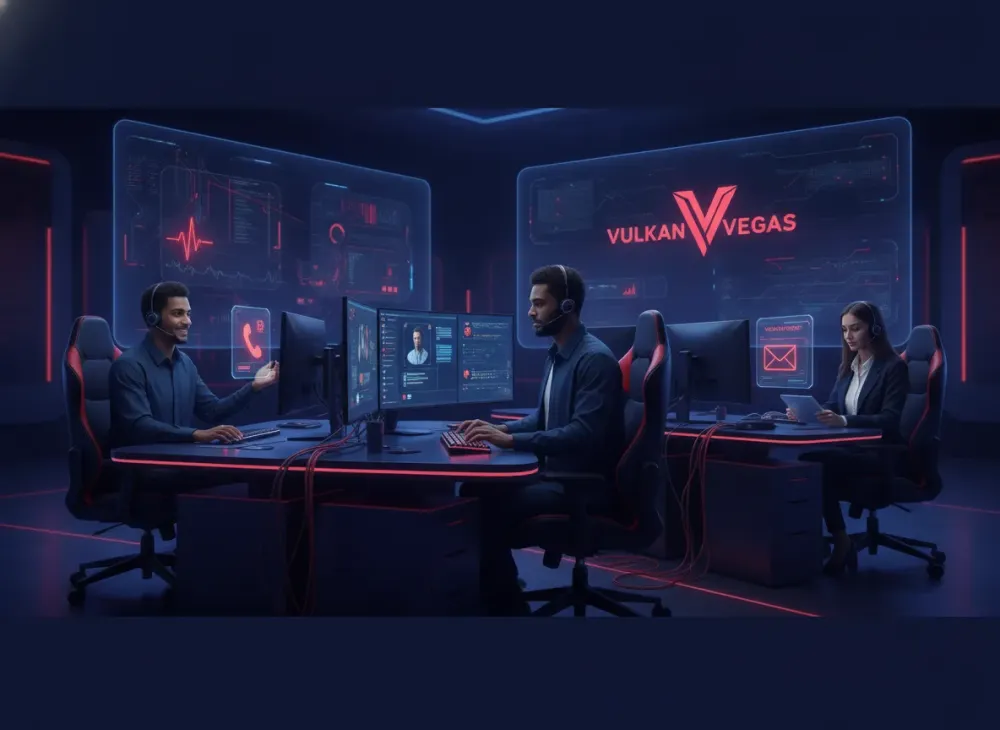 Customer support team working
